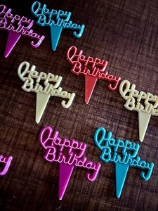 Decopac Happy Birthday Cake Cupcake Pics 1 Dozen - Picture 1 of 2