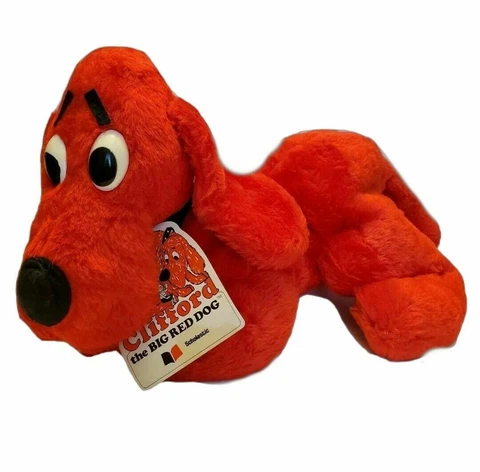 Clifford The Big Red Dog  Stuffed Animal Plush Scholastic Vintage USA 1980s Cover