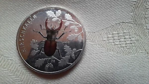 Deutschland: 5 € Hirschkäfer aus der "Insektenserie" 2024, stgl. - Bild 1 von 2
