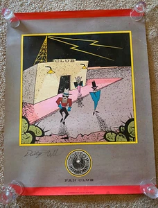 Póster ZZ Top Dusty Hill 21x26.5 1983 solo club de fans firmado certificado Beckett - Imagen 1 de 4