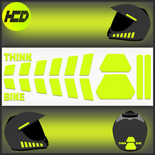 Fluorescent UV Think Bike Safety Motorcycle Helmet Sticker Hi Viz Graphics 46