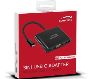 Speedlink HQ Usb-C Moyeu Vers VGA USB Usb-C Adaptateur pour Écran Beamer - Afbeelding 1 van 4