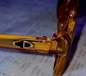 Christian Dior Vintage Yellow Over Sized Sunglasses - Picture 1 of 9
