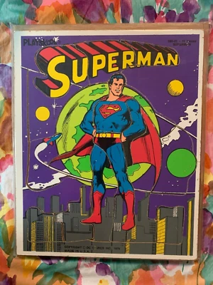 Rompecabezas bandeja Superman Playskool 1976 vintage 380-1 Foto 1 de 4