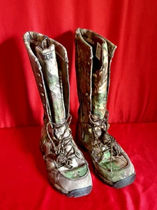 Guide Gear WP Snake Boots Men's 12M Camo Tall RealTree Green Lace B20 - Picture 1 of 7