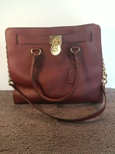 Borsa a tracolla Michael Kors donna L bordeaux Hamilton chiusura oro ferramenta - Foto 1 di 10