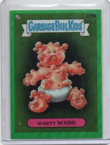 2023 GPK Garbage Pail Kids C6 220b Warty Ward 93/299 Green Refractor Free Ship - Picture 1 of 2