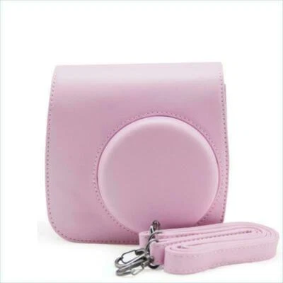 Instax Mini 8 9 粉色包皮革富士相机袋肩带保护 — 第 1/3 张图片