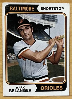 Mark Belanger 1974 Topps Baseball # 329 Baltimore Orioles VG-EX - Image 1 of 2