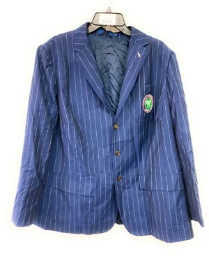 Blazer Polo Ralph Lauren Para Mujer The Championships Wimbledon Clásico Rayas 8 Foto 1 de 4