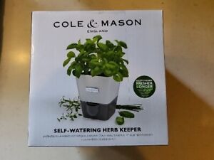 Cole & Mason England Self-Watering Herb Keeper/Growing Planter. Brand New-Sealed
