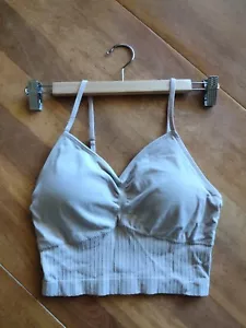 Women’s Juniors Teen Size Small 3-5 Cami Bra Bralette Pads Comfort Tan - Picture 1 of 2