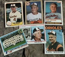 Earl Weaver Baseball Cards. Baltimore Orioles.