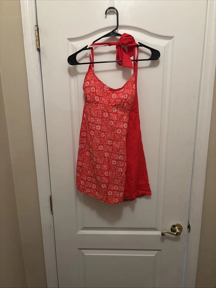 Новый с Ярлыками основные издания красный с бретелью через шею платье для плавания размер 14 - Изображение 1 из 4