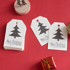 6 Sets Christmas Painted Hang Tags Paper Colored Labels Tree Baubles
