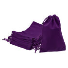 Velvet Drawstring Bags 5.12x7.09 Inch Gift Bags Jewelry Pouches Purple 50Pcs
