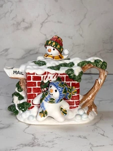 Vintage Fitz and Floyd The Flurries Teapot for Christmas - Picture 1 of 11