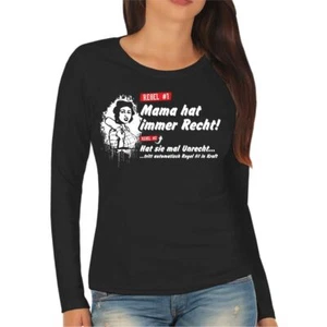 Maglia donna manica lunga manica lunga mamma ha sempre ragione mamma regalo festa della mamma  - Foto 1 di 2