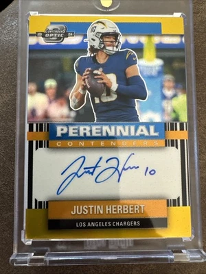 Contenders Optic 01/10 Justin Herbert 2024 DORADO🔥 Perennial Auto #PCJHT Foto 1 de 2