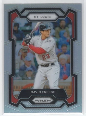 #140 2024 Panini Prizm Plata David Freese Cardenales de San Luis Foto 1 de 2