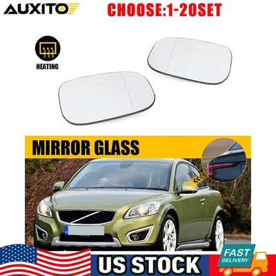 Стекло бокового зеркала с подогревом подходит для Volvo C30 C70 S40 S60 V50 V70 0207-2013 2-10X - Изображение 1 из 4