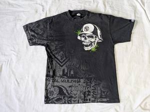 Camiseta De Colección Y2K Metal Mulisha Negra Calavera Deletreada Gráfica Para Hombres Talla L Grunge - Imagen 1 de 6