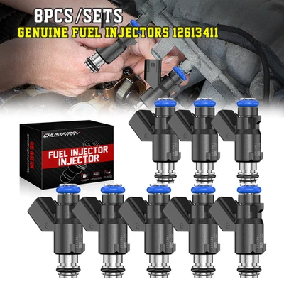 8 New fuel Injectors for 2010-2019 Chevrolet Silverado 2500 HD 6.0L V8 US - Image 1 of 4
