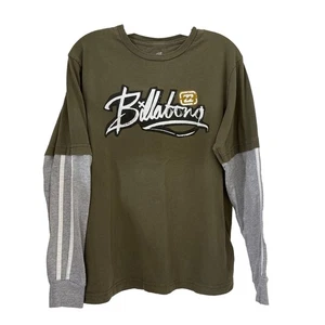 Vintage Billabong Shirt Size Large Long Sleeve Graffiti Logo Surf Skate Punk - Picture 1 of 8