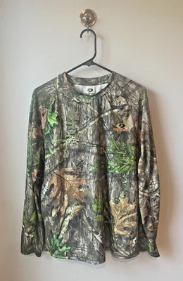Mossy Oak Obsession Men's Long Sleeve Pullover Camo Wick Shirt Size Medium - Image 1 of 4