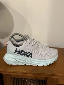 Size 7 B - Hoka One One Rincon 3 White Blue Glass Women - Picture 1 of 7