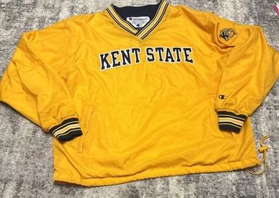 Chaqueta cortavientos de nailon cuello en V talla grande suéter Champion Kent State de colección para hombre Foto 1 de 4