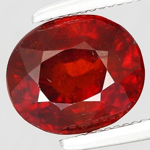2.02ct 7.5x6.3mm Oval Natural Reddish Orange SPESSARTITE GARNET Namibia, Africa - Picture 1 of 4