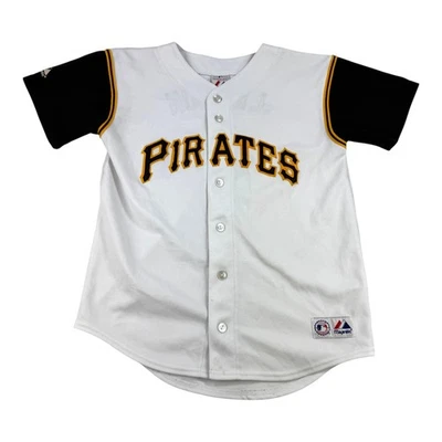 Pittsburgh Pirates Jersey Youth Large White MLB Baseball Majestic J. Wilson #2 - Image 1 of 4