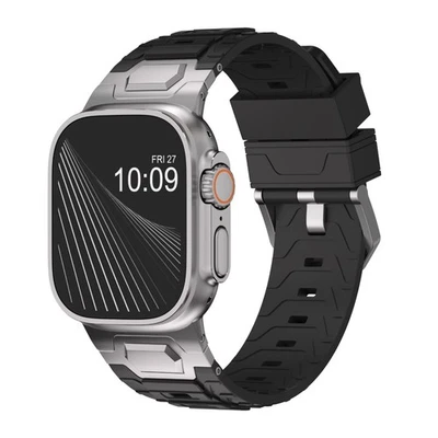 Correa deportiva Titan FKM para Apple Watch Ultra 3 y Ultra 49 mm - natural y negra Foto 1 de 4