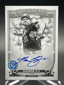 2020 Topps Gypsy Queen Max Scherzer BLACK & WHITE AUTO 10/50 #GQA-MS - Picture 1 of 2