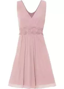 Mesh-Kleid mit Spitze Gr 36/38 Rosenholz Abendkleid Partykleid Cocktailkleid Neu - Bild 1 von 1