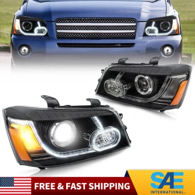 Par de faros proyectores LED de doble haz VLAND para Toyota Highlander 2001-2007 Foto 1 de 4