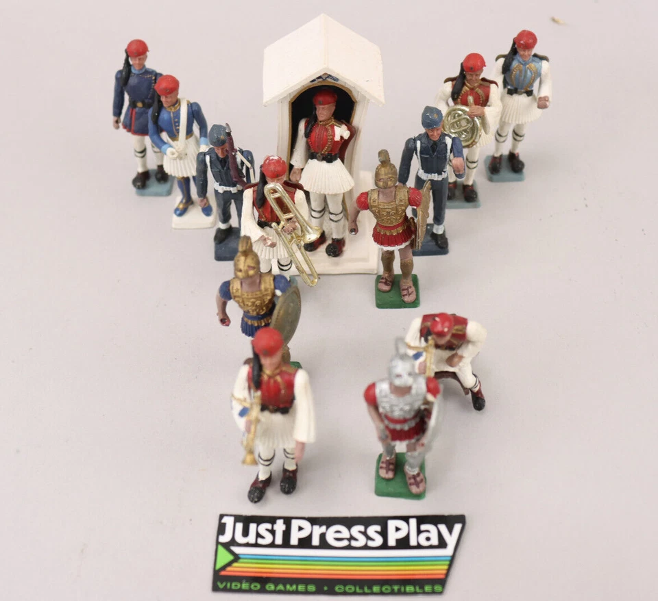 Lot of 13 Rare Vintage PAL Aohna Athena Greek Evzone Toy Soldiers - Look! - Image 1 of 4