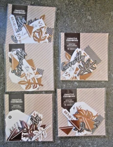 Lot 3 Creative Memories KRAFTED WITH COPPER 15 Foiled Die Cut Embellishments NEW - Picture 1 of 3