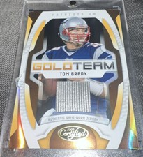 2009 Certified Tom Brady Gold Team Game Worn Jersey Patch! Card #1 SP #D 250/250