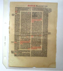 Kirchengeschichte 1511 Buchblatt: Gratianus' Decretum Aureum - seltene Ephemera - Bild 1 von 3