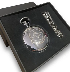 Lest We Forget Mohn Waffenstillstand Tag Erinnerung maßgeschneiderte maßgeschneiderte Taschenuhr - Bild 1 von 6