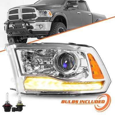 Driver Side Projector 2013-2018 Dodge Ram 1500 2500 3500 Chrome Headlight - Image 1 of 4