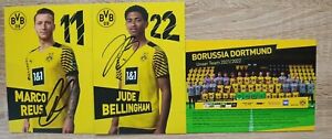 Marco Reus & Jude Bellingham BVB Autogrammkarten  2021-22 original signiert