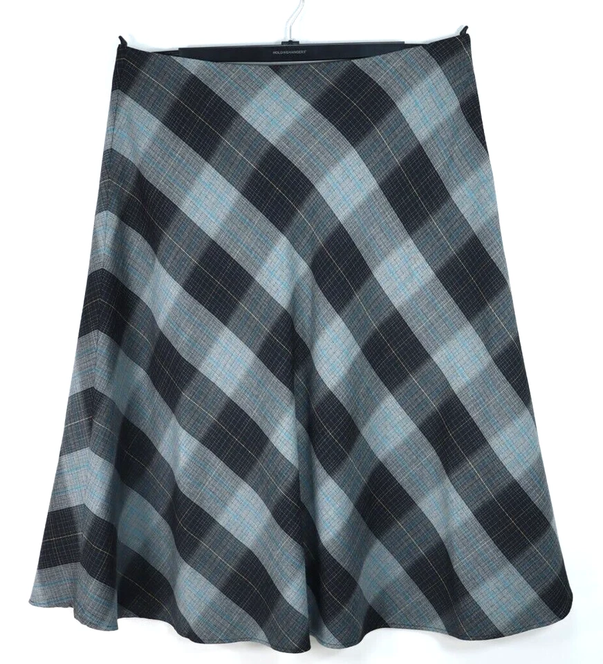 JONES WEAR Women's Stretch Polyester Rayon Flare Skirt Argyle Lined Size 18 Plus - Image 1 of 4