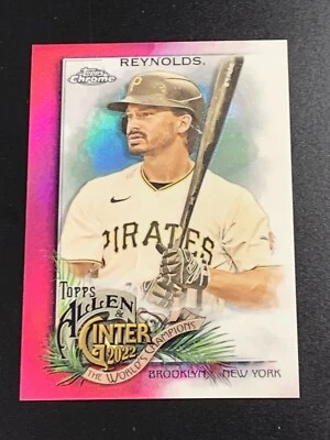 2022 Topps Allen & Ginter Chrome Bryan Reynolds Magenta /199  Pirates - Image 1 of 2