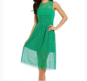 Antonio Melani Rafaela Damenkleid Größe 6 ärmellos Kelly grün Overlay - Bild 1 von 6