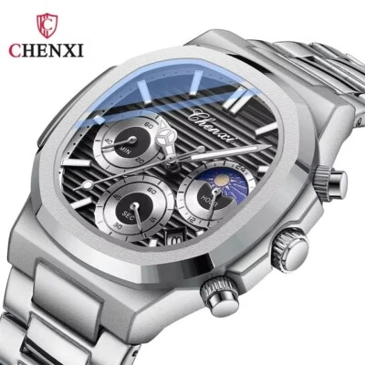 CHENXI Reloj Hombre Luminoso Cronógrafo Reloj Pulsera Negocios Hombre Cuarzo Fecha Reloj Foto 1 de 4
