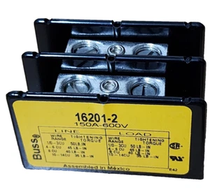 BUSSMANN 16201-2 / 162012 BUSS POWER BLOCK 150 Amp 600Vac - Picture 1 of 7