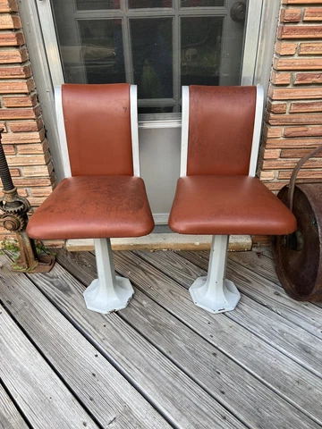 Set Of -2-Vintage Soda Shop Parlor 31’ Tall Swivel ￼Stools Cover